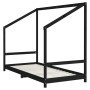 Estructura de cama para niños madera de pino negro 90x200 cm de vidaXL, Cunas y camas para niños - Ref: Foro24-835705, Precio...