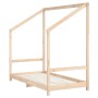 Estructura de cama para niños madera maciza de pino 80x160 cm de vidaXL, Cunas y camas para niños - Ref: Foro24-835709, Preci...