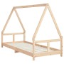 Solid pine wood bed frame for children 80x200 cm by vidaXL, Cribs and beds for children - Ref: Foro24-834450, Price: 76,98 €,...