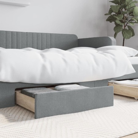 Bed drawers 2 pcs engineered wood and light gray fabric by vidaXL, Beds and accessories - Ref: Foro24-833910, Price: 54,79 €,...