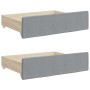 Cajones de cama 2 uds madera de ingeniería y tela gris claro de vidaXL, Camas y accesorios - Ref: Foro24-833910, Precio: 54,7...