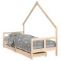 Estructura de cama para niños con cajones madera pino 80x200 cm de vidaXL, Cunas y camas para niños - Ref: Foro24-834549, Pre...