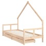 Estructura de cama para niños con cajones madera pino 80x200 cm de vidaXL, Cunas y camas para niños - Ref: Foro24-834549, Pre...