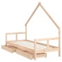 Estructura de cama para niños con cajones madera pino 80x200 cm de vidaXL, Cunas y camas para niños - Ref: Foro24-834549, Pre...