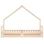 Estructura de cama para niños con cajones madera pino 80x200 cm de vidaXL, Cunas y camas para niños - Ref: Foro24-834549, Pre...