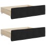 Cajones de cama 2 uds madera de ingeniería y tela negro de vidaXL, Camas y accesorios - Ref: Foro24-833912, Precio: 56,98 €, ...