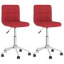 Swivel dining chairs 2 units red red fabric by vidaXL, dining chairs - Ref: Foro24-334455, Price: 78,84 €, Discount: %