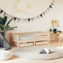 Estructura de cama para niños con cajones madera pino 70x140 cm de vidaXL, Cunas y camas para niños - Ref: Foro24-834441, Pre...