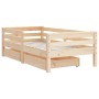 Estructura de cama para niños con cajones madera pino 70x140 cm de vidaXL, Cunas y camas para niños - Ref: Foro24-834441, Pre...