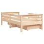 Estructura de cama para niños con cajones madera pino 70x140 cm de vidaXL, Cunas y camas para niños - Ref: Foro24-834441, Pre...