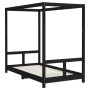 Estructura de cama para niños madera de pino negro 80x160 cm de vidaXL, Cunas y camas para niños - Ref: Foro24-834515, Precio...