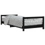 Estructura de cama para niños madera de pino negro 90x200 cm de vidaXL, Cunas y camas para niños - Ref: Foro24-834395, Precio...