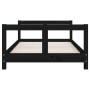 Estructura de cama para niños madera de pino negro 80x160 cm de vidaXL, Cunas y camas para niños - Ref: Foro24-834431, Precio...