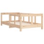 Estructura de cama para niños madera maciza de pino 70x140 cm de vidaXL, Cunas y camas para niños - Ref: Foro24-834426, Preci...