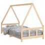 Estructura de cama infantil madera maciza de pino 90x190 cm de vidaXL, Cunas y camas para niños - Ref: Foro24-834462, Precio:...