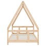 Estructura de cama infantil madera maciza de pino 90x190 cm de vidaXL, Cunas y camas para niños - Ref: Foro24-834462, Precio:...