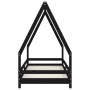 Estructura de cama para niños madera de pino negro 90x200 cm de vidaXL, Cunas y camas para niños - Ref: Foro24-834485, Precio...