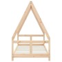 Estructura de cama para niños madera maciza de pino 80x160 cm de vidaXL, Cunas y camas para niños - Ref: Foro24-834459, Preci...