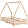 Estructura de cama infantil madera maciza de pino 90x190 cm de vidaXL, Cunas y camas para niños - Ref: Foro24-834492, Precio:...