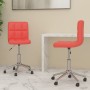 Swivel dining chairs 2 units red synthetic leather by vidaXL, dining chairs - Ref: Foro24-334469, Price: 96,81 €, Discount: %