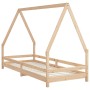 Estructura de cama para niños madera maciza de pino 80x200 cm de vidaXL, Cunas y camas para niños - Ref: Foro24-834480, Preci...