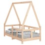 Estructura de cama para niños madera maciza de pino 70x140 cm de vidaXL, Cunas y camas para niños - Ref: Foro24-834456, Preci...