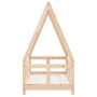 Estructura de cama para niños madera maciza de pino 70x140 cm de vidaXL, Cunas y camas para niños - Ref: Foro24-834456, Preci...