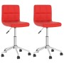 Swivel dining chairs 2 units red synthetic leather by vidaXL, dining chairs - Ref: Foro24-334469, Price: 96,99 €, Discount: %