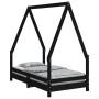 Estructura de cama para niños madera de pino negro 70x140 cm de vidaXL, Cunas y camas para niños - Ref: Foro24-834488, Precio...