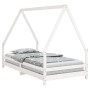 Estructura de cama para niños madera de pino blanco 90x190 cm de vidaXL, Cunas y camas para niños - Ref: Foro24-834493, Preci...