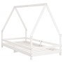 Estructura de cama para niños madera de pino blanco 90x190 cm de vidaXL, Cunas y camas para niños - Ref: Foro24-834493, Preci...