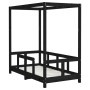 Estructura de cama para niños madera de pino negro 70x140 cm de vidaXL, Cunas y camas para niños - Ref: Foro24-834512, Precio...