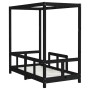 Estructura de cama para niños madera de pino negro 70x140 cm de vidaXL, Cunas y camas para niños - Ref: Foro24-834512, Precio...