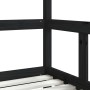 Estructura de cama para niños madera de pino negro 70x140 cm de vidaXL, Cunas y camas para niños - Ref: Foro24-834512, Precio...