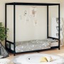 Black pine wood children's bed frame 80x200 cm by vidaXL, Cribs and beds for children - Ref: Foro24-834521, Price: 119,25 €, ...