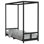 Black pine wood children's bed frame 80x200 cm by vidaXL, Cribs and beds for children - Ref: Foro24-834521, Price: 119,25 €, ...