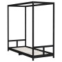 Estructura de cama para niños madera de pino negro 80x200 cm de vidaXL, Cunas y camas para niños - Ref: Foro24-834521, Precio...