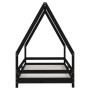 Estructura de cama para niños madera de pino negro 90x190 cm de vidaXL, Cunas y camas para niños - Ref: Foro24-834494, Precio...