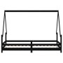 Estructura de cama para niños madera de pino negro 90x190 cm de vidaXL, Cunas y camas para niños - Ref: Foro24-834494, Precio...