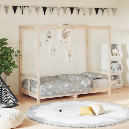 Estructura de cama para niños madera maciza de pino 80x160 cm de vidaXL, Cunas y camas para niños - Ref: Foro24-834513, Preci...