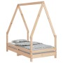 Solid pine wood bed frame for children 70x140 cm by vidaXL, Cribs and beds for children - Ref: Foro24-834486, Price: 107,30 €...