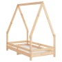 Estructura de cama para niños madera maciza de pino 70x140 cm de vidaXL, Cunas y camas para niños - Ref: Foro24-834486, Preci...