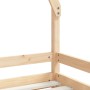 Solid pine wood bed frame for children 70x140 cm by vidaXL, Cribs and beds for children - Ref: Foro24-834486, Price: 107,30 €...