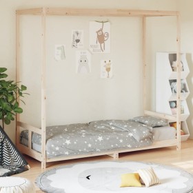 Estructura de cama para niños madera maciza de pino 80x200 cm de vidaXL, Cunas y camas para niños - Ref: Foro24-834519, Preci...