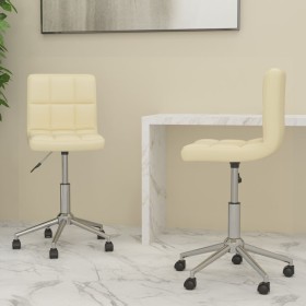 Swivel dining chairs 2 units cream synthetic leather by vidaXL, dining chairs - Ref: Foro24-334471, Price: 98,99 €, Discount: %