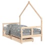 Children's bed frame with pine wood drawers 80x160cm by vidaXL, Cribs and beds for children - Ref: Foro24-834543, Price: 117,...