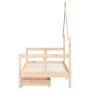 Children's bed frame with pine wood drawers 80x160cm by vidaXL, Cribs and beds for children - Ref: Foro24-834543, Price: 117,...