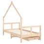 Children's bed frame with pine wood drawers 80x160cm by vidaXL, Cribs and beds for children - Ref: Foro24-834543, Price: 117,...