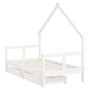 Children's bed frame and white pine wood drawers 80x160 cm by vidaXL, Cribs and beds for children - Ref: Foro24-834544, Price...