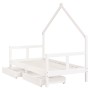 Children's bed frame and white pine wood drawers 80x160 cm by vidaXL, Cribs and beds for children - Ref: Foro24-834544, Price...